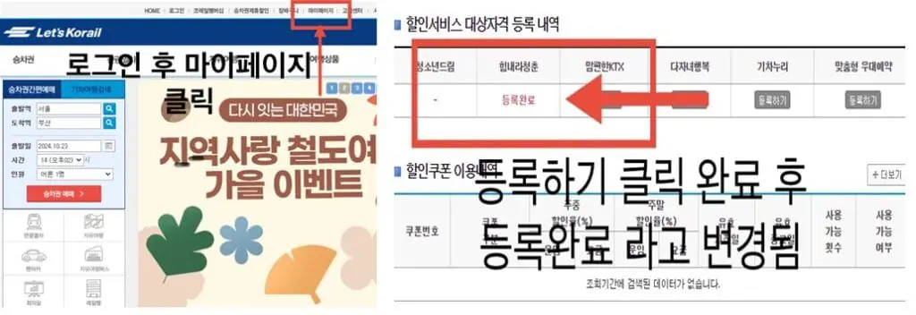 코레일 청년 할인 신청 방법