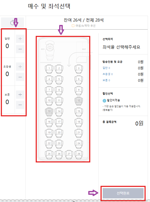 고속버스 통합예매 방법
